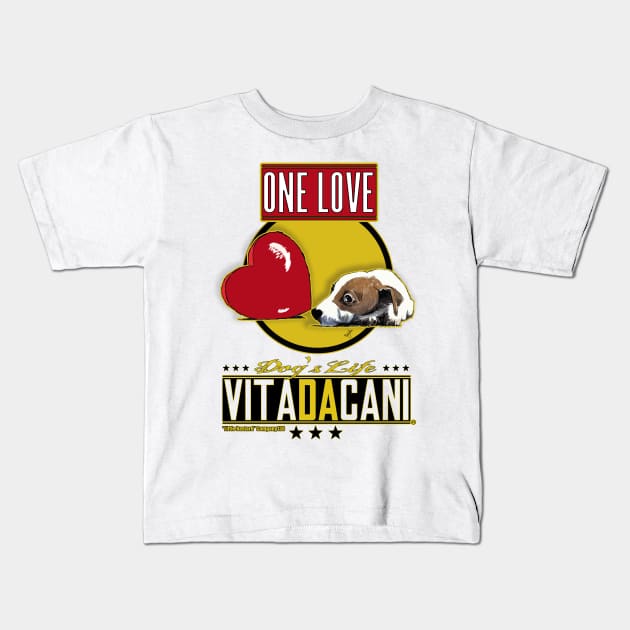 ONE LOVE Kids T-Shirt by LittleBastard